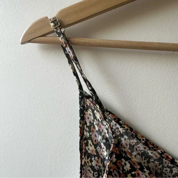 National Ltd floral slip dress small midi spaghetti strap ditsy bohemian flowy - Picture 6 of 6